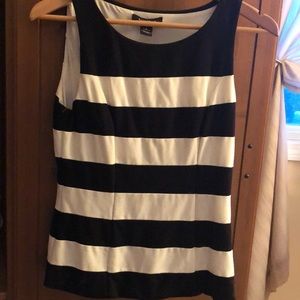 Black and White Striped Top